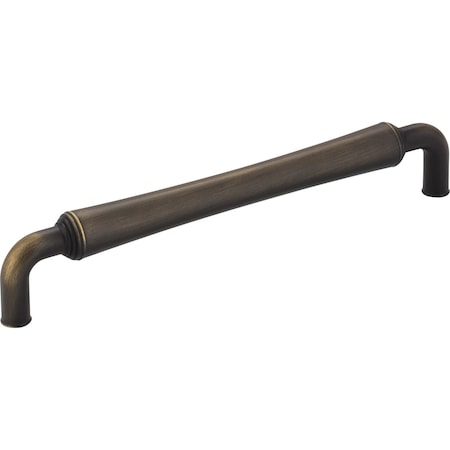 Jeffrey Alexander 160 mm Center-to-Center Antique Brushed Satin Brass Barrel Bremen 2 Cabinet Pull 537-160ABSB